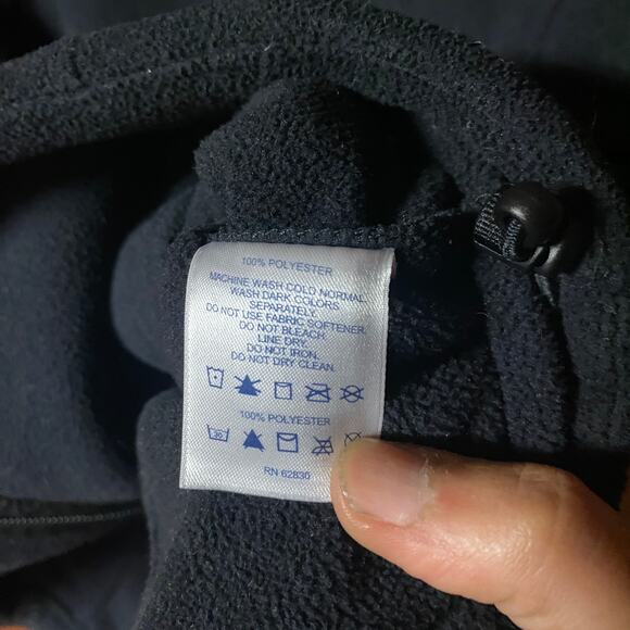 Lands' End Black Fleece Full Zip Jacket Women's Size Large 14-16 - Picture 5 of 6